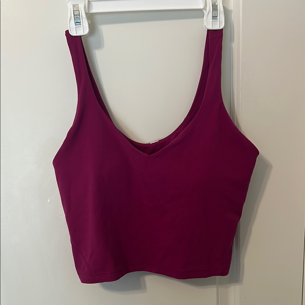 Lululemon Magenta Tank Top Bra - barely worn size 10.